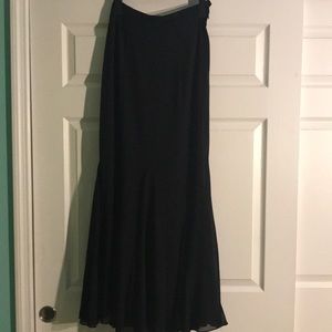 Black chiffon maxi skirt size 4